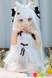 リアルドール 激安 萌え系猫耳娘 白髪 軽量 シリコンボディ MW Girl 魔物姫 85cm バスト中 鈴音