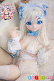 アニメ ダッチワイフ 白髪 猫耳娘 二次元 ソフトビニール製ヘッド+S-TPE製ボディ 羊角社 Croissant Doll 155P #B01ヘッド