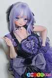 ストラップ付きの紫色イブニングドレス 140cm elsababe AHR030 小岛千鹤 アニメセックス人形 等身大 爆乳 超エロ 紫ウィッグ