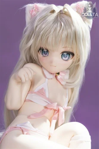 DOLLTA 鈴(Suzu)ヘッド 112cm AAカップ 貧乳 小柄白肌猫耳ダッチワイフ フルシリコン製ラブドール