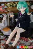 制服 小柄 無邪気 少女 白肌 グリーンヘア 愛しい ラブドール