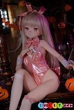 ダッチワイフ 人気 貧乳 美肌 二次元美少女 バニーガール 軽量 S-TPE製羊角社 141cm AAカップ#B02 小女警ヘッド