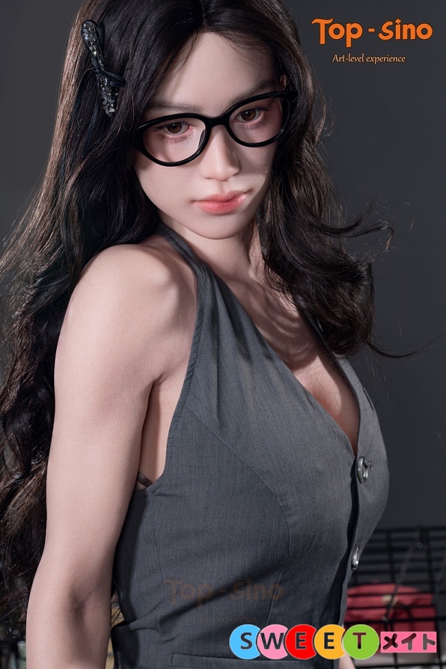 Top-Sino Doll T48 米韵ヘッド 165cm Eカップ 巨乳  優しい眼鏡お姉さん 高級ラブドール フルシリコン製 超擬真の肌テクスチャ 宣材写真はアートワークカスタム版