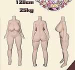 羊角社 アニメドール 128cm BR02（紫色目) ヘッド狼耳可愛い少女 手描きメイク バスト大 ソフトシリコンヘッド+S-TPE製ボディリアルドール