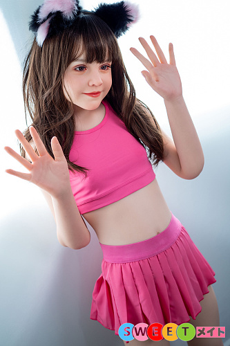 J-cute 貧乳 ラブドール GB28ハニーヘッド 137cmバスト平 かわいい猫耳の美少女 小柄 ダッチワイフ 軽量 高級 シリコン製