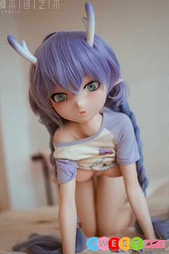 BCDOLL MSシリーズ 新品アニメドール 141cm Dカップ M03 Burakoぶらこ ヘッド フルシリコン製「パープルヘア×ドラゴン角×カジュアルTシャツ」コスプレ風