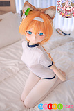 ダッチワイフ 貧乳 裸 体操服を着た美少女 狐耳 手描きメイク コスプレ 羊角社 141cm AAカップ #B04ヘッド 