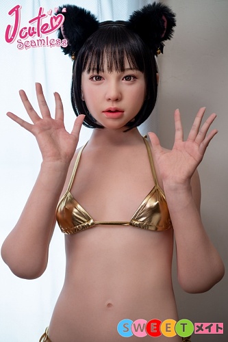 J-cute かわいい水着 シームレスラブドール 153cm Bカップ 貧乳 AGE02結月（ゆずき）猫耳 口開閉機能 エロドール シリコン