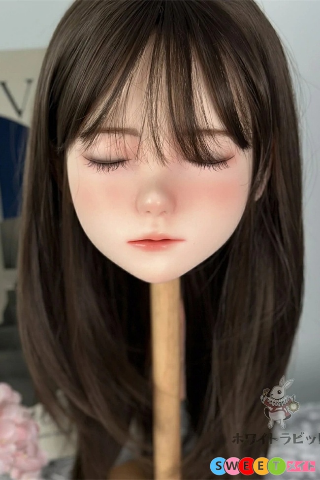 ホワイトラビット HS03ヘッド 単体 瞑りめヘッド 可愛い童顔少女 軟性シリコン製 ウィッグタイプ ダッチワイフ 職人メイク+口開閉機能 M16接続