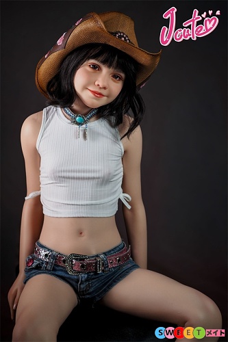 J-cute 貧乳 ラブドール GB28ハニーヘッド 137cmバスト平 カウボーイ美少女 小柄 ダッチワイフ 軽量 高級シリコン製 宣材写真は硬めシリコンヘッド