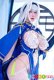 シリコン製 ラブドール 高級 巨尻 白髪の美少女 コスプレ風 巨乳 FUDOLL 166cm Eカップ 張銀熙ヘッド