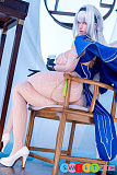 lovedoll 巨尻 白髪の美少女 コスプレ風 巨乳 ラブドール シリコン製 FUDOLL 166cm Eカップ 張銀熙ヘッド