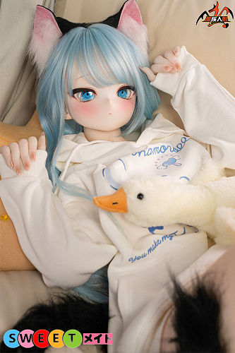 MOZU DOLL アニメドール 141cm バスト大 薄荷 S級 かわいい猫耳娘 ラブドール ソフトビニール製ヘッド+S-TPE製ボディ 等身大フィギュア