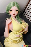 イエロードレス ソファポーズ ラブドール アニメ風 ElsaBabe 163cm 巨乳 RAHC060 月見琥珀 ピンク肌