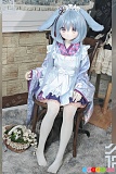 和風 水色ヘア 椅子に座るポーズ 140cm AAカップ アニメラブドール 百瀬輝夜 人偶箱庭 ダッチワイフ