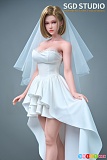 アダルト人形 ウェディングドレス 洗練された雰囲気 SGD008 軽量化 ミニドール 62cm 超リアルな高級シリコンフィギュア SGD STUDIO&Man You