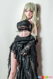 黒いレースドレス 壁に寄せるポーズ アニメ美少女 等身大アニメドール ElsaBabe 176cm AHRC033 白井美野