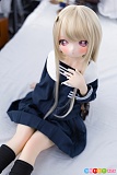 アニメ風 二次元ドール 可愛い座り方 ブロンドヘア 悠米ヘッド 90cm AAカップ 貧乳 MiniDoll XYGO 許願谷