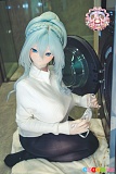 優しい表情 アニメ風 黒いタイツ アニメドール 羊角社 155cm爆乳 雪女 等身大アニメドール
