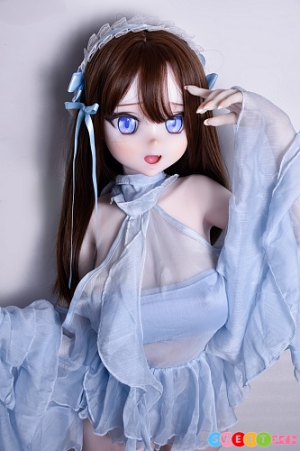 ElsaBabe アニメ風 RAD021 水城理沙 140cm 巨乳 ブルーフリルドレス フルシリコン製エロアニメ人形
