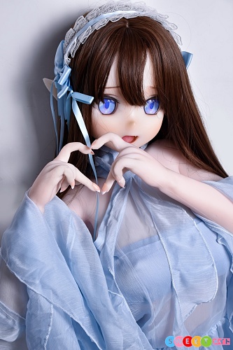 ElsaBabe アニメ風 RAD021 水城理沙 140cm 巨乳 ブルーフリルドレス フルシリコン製エロアニメ人形