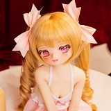 XYGO(許願谷) アニメドール 可愛い着物美少女 結衣ヘッド 90cm AAカップ 貧乳 ミニドール ソフトビニールヘッド+TPE製ボディ 宣材写真の衣装付き
