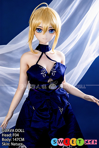 Guavadoll アニメ風ラブドール 147cm Dカップ F04 ヘッド saberのコスプレ 金髪美少女 リアルドール ビニールヘッド+TPEボディ セックス人形