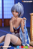 シリコン製 リアルドール 高級 貧乳 かわいい美少女 青髪 Real Girl 猫②ヘッド 145cm AAカップ