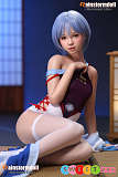 リアル人形 小型 軽量 可愛美少女 青髪 Real Girl 猫②ヘッド 145cm AAカップ