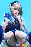 正座ポーズラブドール ストッキング ブルードレス 152cm Fカップ 千夏 口開閉