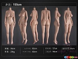 シリコン製 ラブドール 欧米風 高級 人気 リアルドール FANREAL 155cmボディ三面図