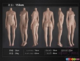 シリコン製 ラブドール 欧米風 高級 人気 リアルドール FANREAL 152cmボディ三面図