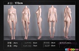 シリコン製 ラブドール 欧米風 高級 人気 リアルドール FANREAL 172cmボディ三面図