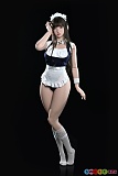 正面ポーズ メイド服 かわいい ダッチワイフ FUDOLL 小秋 165cmFカップ ナチュラル肌 リアルドール シリコン製