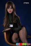 ラブドール激安 軽量 セクシーな黒いストッキングの美人 シリコンヘッド 布製ドール