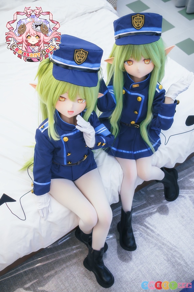 羊角社 アニメ ラブドール 貧乳 141cm AAカップ 鉄道の双子 制服エルフ美少女 手描きメイク ソフトビニール製ヘッド+S-TPE製ボディ