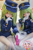Croissant Doll 鉄道の双子 鉄道制服アニメドール 二人並んだコスプレ衣装姿の美少女ドール写真