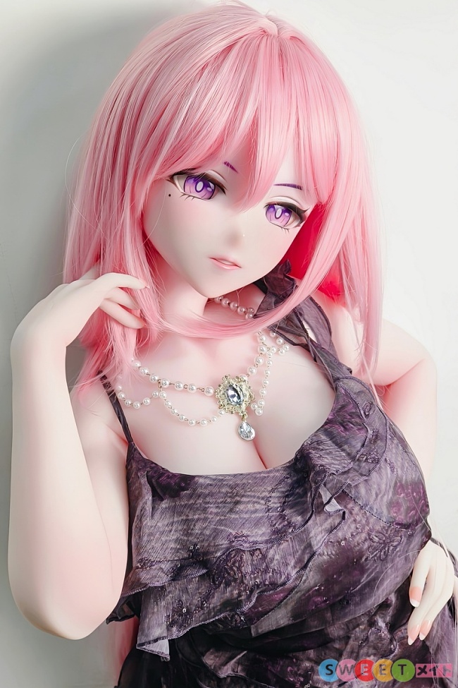 ElsaBabe ピンク髪の色気漂う美少女ドール AHR035 北野未奈 151cm L ピンク肌 アニメエロドール フルシリコン製 エロフィギュア