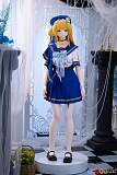 155cm Cカップ MW Girl 魔物姫 啾比（フィービー）シリコン製、鳴潮フィービー風のブルー×ホワイト衣装で正面に立つ二次元ドールの全身姿