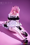 BCDOLL F06 ミナ 63cm Eカップ PU製ヘッド＋シリコンボディのミニアニメドール、メイド服・床座り・脚を伸ばすポーズ