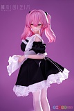 BCDOLL F06 ミナ 63cm Eカップ PU製ヘッド＋シリコンボディのミニアニメドール、メイド服・斜め立ち・全身