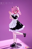 BCDOLL F06 ミナ 63cm Eカップ PU製ヘッド＋シリコンボディのミニアニメドール、メイド服・片脚を上げるポーズ・全身