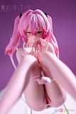 BCDOLL F06 ミナ 63cm Eカップ PU製ヘッド＋シリコンボディのミニアニメドール、ヌード・椅子座り・脚を前にした構図