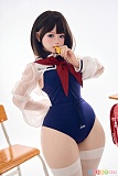 125cm #130-B Karin Jiusheng Doll 展示ドール 黄色い笛を口元に持つ紺色衣装の姿