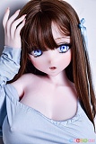 Elsababe 148cm 巨乳 RAD011 早川紗綾 アダルトドール 髪に手を添えた青い瞳の顔アップ