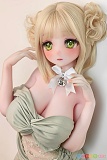 Elsababe 151cm 巨乳 RAD055 和泉理夏ラブドール、淡い緑のドレスと鈴付きリボンの上半身像