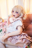 Kiradols 160cm Gカップ #KH001-A 梅川庫子、制服風衣装で横向きに座るアダルトドール