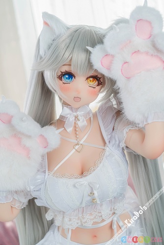 Kiradols 155cm Dカップ #KH006-A 雪玉 アニメドール 白いレースドレスの銀髪猫娘 フルシリコン製 エロフィギュア