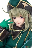 Kiradols 155cm Dカップ Himari エロドール、星飾りの帽子を着け片手を顔の横に添えた衣装姿のアップ