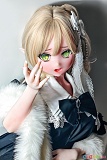 Elsababe 140cm 巨乳 RAD021 水城理沙 エロフィギュア、金髪と緑の瞳で片手を差し出した顔アップ